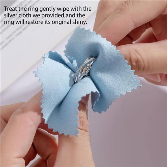 Anxiety Ring for Women 925 Sterling Silver Fidget Ring With Cubic Zircon - Picture 6 of 7